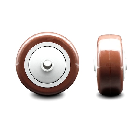 Service Caster SCC - 3" Maroon Poly on Polyolefin Wheel Only - 3/8" Bore - 300 lbs Capacity SCC-PPUB314-MRN